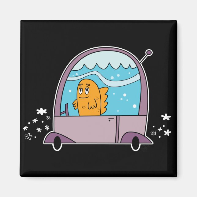 Fisk som kör bil - Magnet (Framsidan)