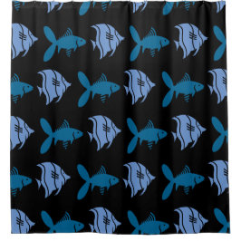 Fisk som simmar Graphiskt blått på valfri Färg