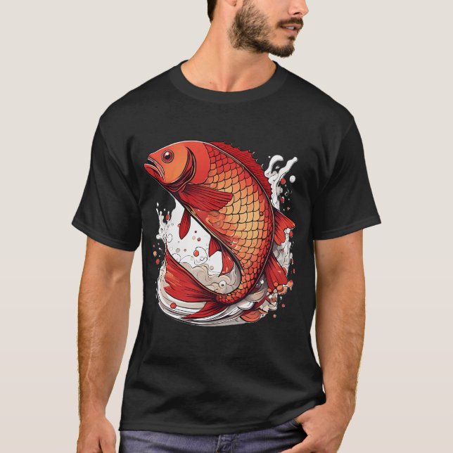 Fisk som stänker t shirt (Framsida)
