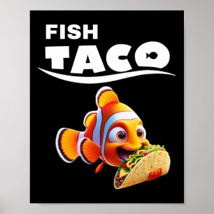 Fisk taco Tee! Taco Älskare Cinco De Mayo Mexii Poster