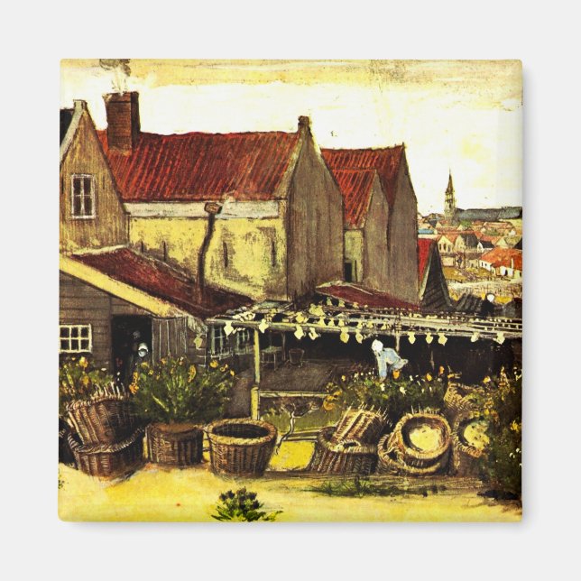 Fisk Torkhus av Vincent van Gogh Magnet (Framsidan)