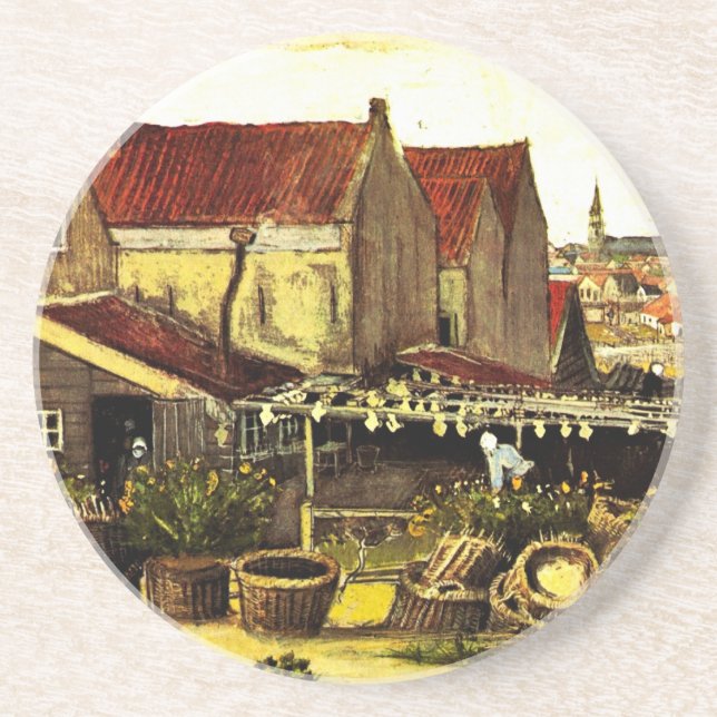 Fisk Torkhus av Vincent van Gogh Underlägg Sandsten (Framsidan)