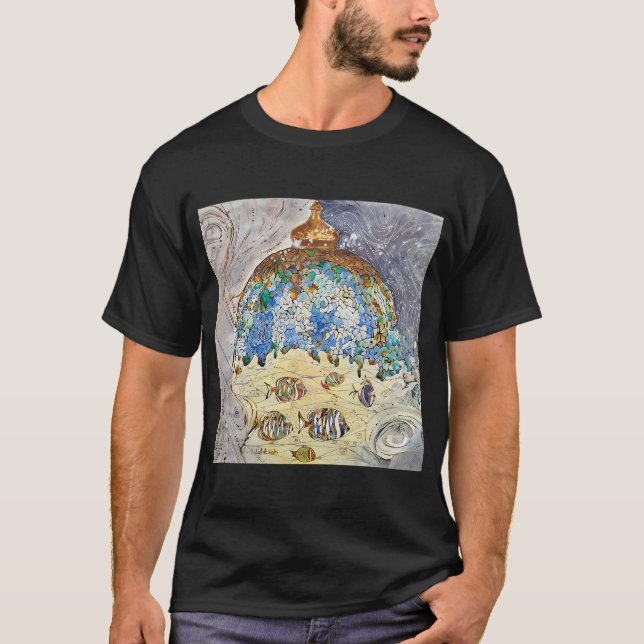 Fisk under lampskärmens ljus t shirt (Framsida)
