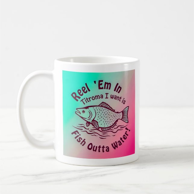 Fisk ur vattnet kaffemugg (Vänster)