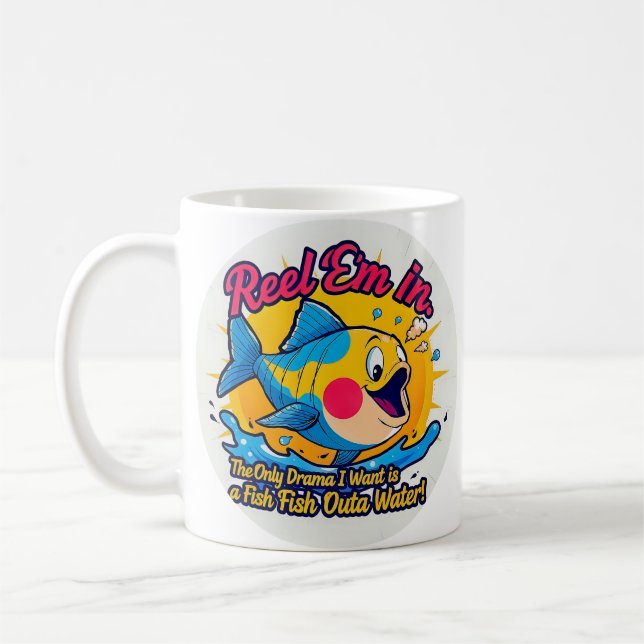 Fisk ur vattnet kul kaffemugg (Vänster)