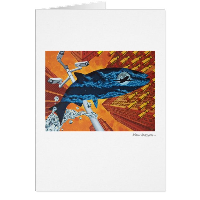 Fisk ut ur vatten hälsningskort (Framsidan)