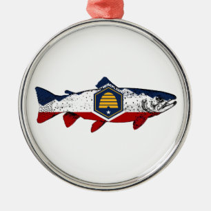 Fisk Utah Öring Julgransprydnad Metall