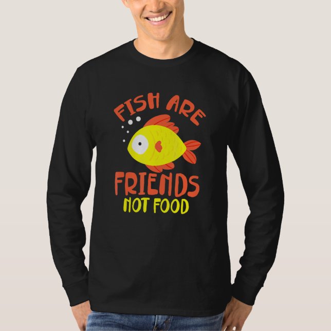Fisk Vegan Vegetarian Plant-Based Diet T Shirt (Framsida)