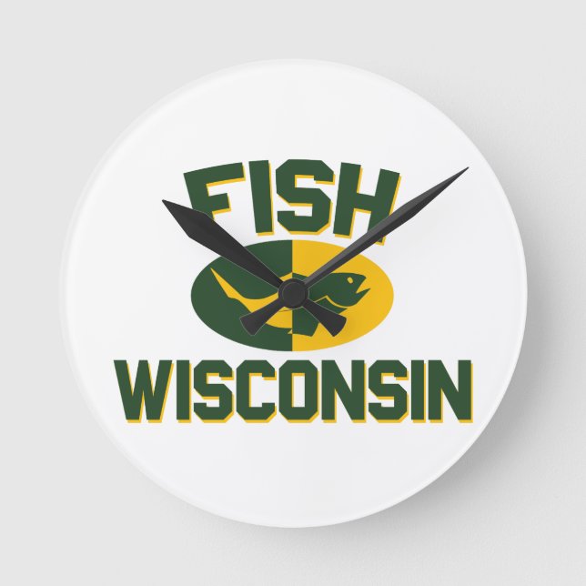 Fisk Wisconsin Rund Klocka (Framsida)