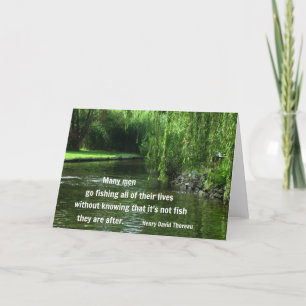 Fiska citationstecken av H.D. Thoreau Kort