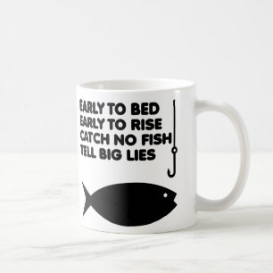 Fiska den liggra roliga muggen eller travel mug kaffemugg