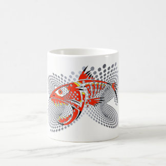 Fiska designen på vit den 11 uns klassikermuggen kaffemugg