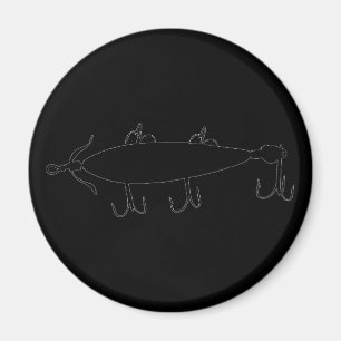 Fiska drag 2 Silhouette a Magnet