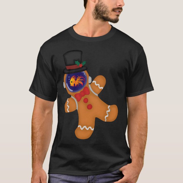 Fiska efter Gingerbreadmannen T Shirt (Framsida)