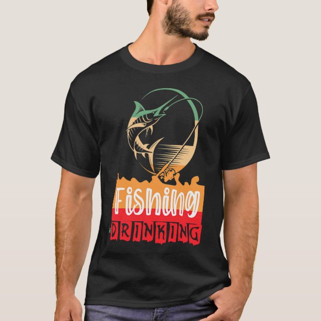fiska eller åka hem t shirt (Framsida)