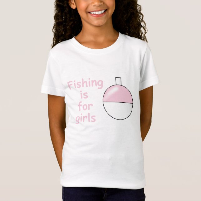 fiska för flickor t shirt (Framsida)