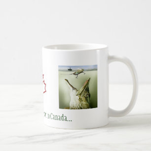 Fiska för nordliga Pike i Kanada Kaffemugg