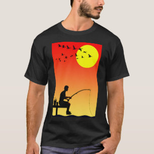 Fiska hela dagen svart skjorta t shirt