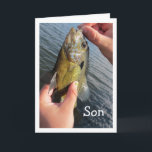 Fiska humorSonfödelsedag för att skräddarsy Kort<br><div class="desc">Underbart födelsedagkort för sonen som älskar för att fiska tack till BuzzFarmer på Flickr</div>