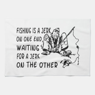Fiska idioten kökshandduk