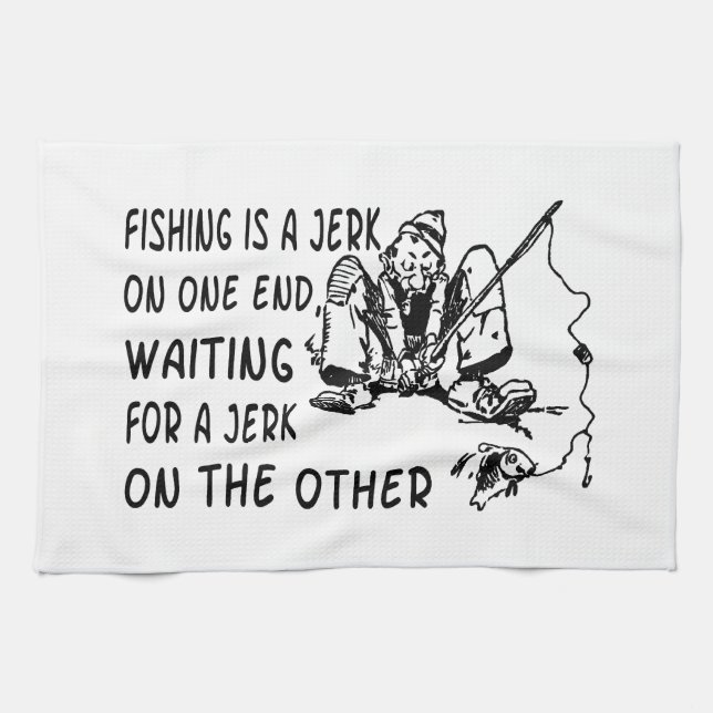 Fiska idioten kökshandduk (Horisontell)