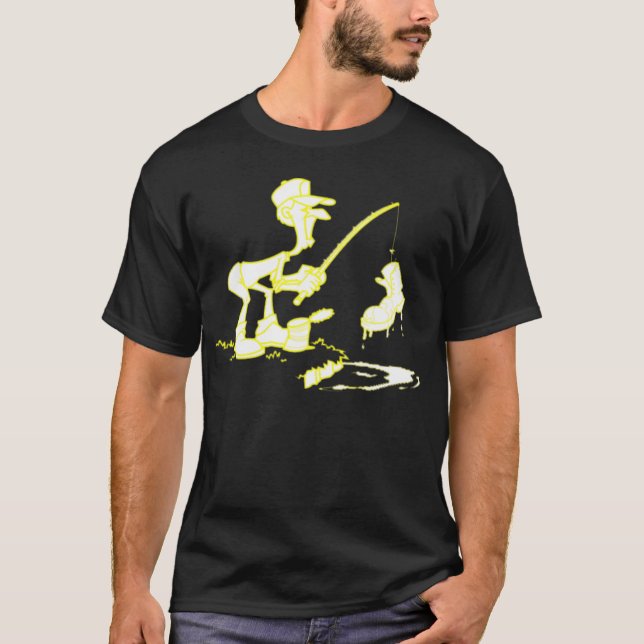 Fiska kängagult tee shirt (Framsida)
