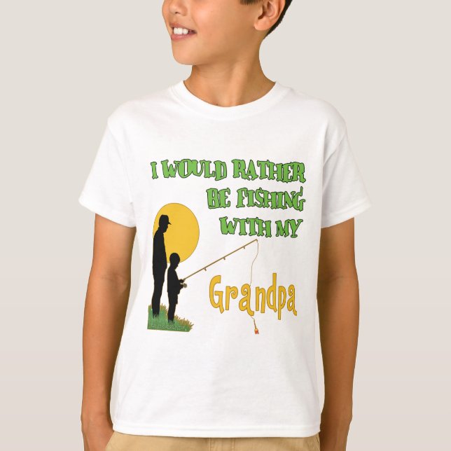 Fiska med morfar tee shirt (Framsida)