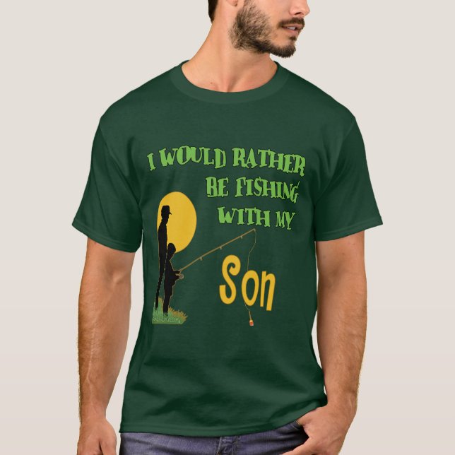 Fiska med sonen tee shirt (Framsida)