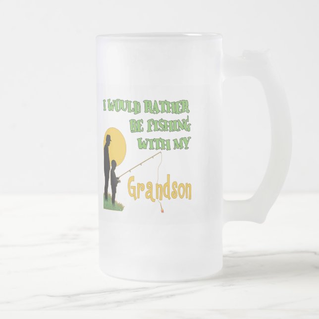 Fiska med sonsonen frostat ölglas (Höger)