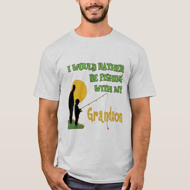 Fiska med sonsonen t shirt (Framsida)