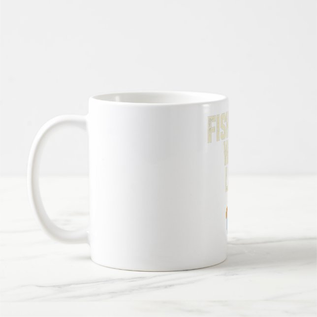 Fiska Mer Arbeta Mindre Mugg | PNW Mountain Tee (Vänster)
