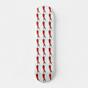 fiska mönster på vit skateboard bräda 20,5 cm
