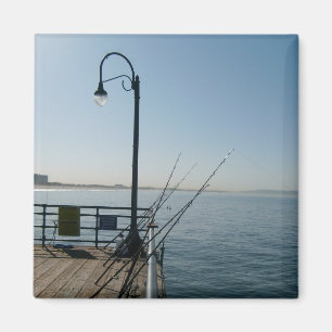 Fiska på den Santa Monica pir Magnet