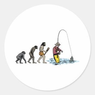 Fiska Runt Klistermärke