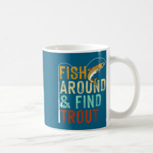 Fiska runt och hitta Forell Rolig fiske Fiskare Kaffemugg