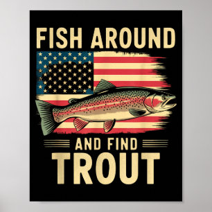 Fiska runt och hitta öring rolig fiske fiskare poster