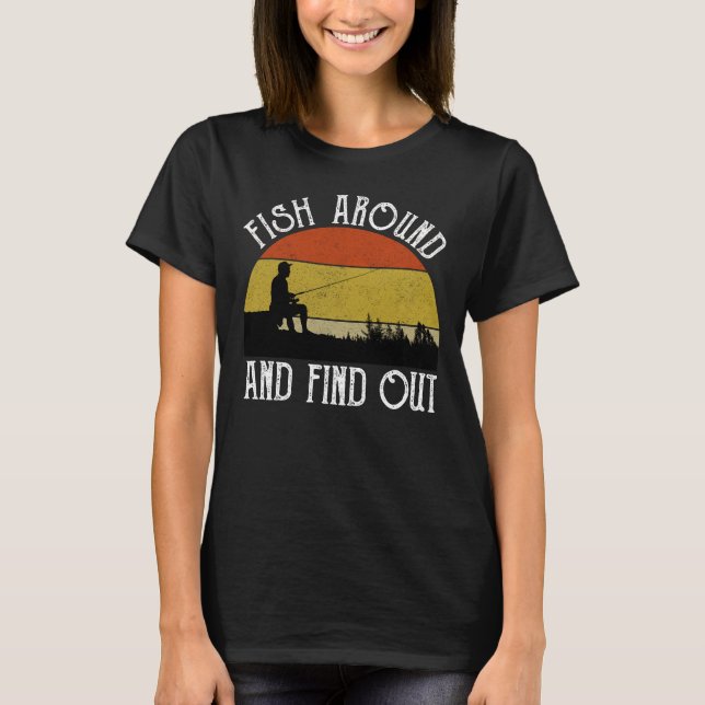 Fiska runt och ta reda på t shirt (Framsida)