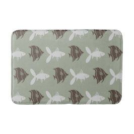 Fiska simma grafiska bruna grå färg på någon färg badrumsmatta