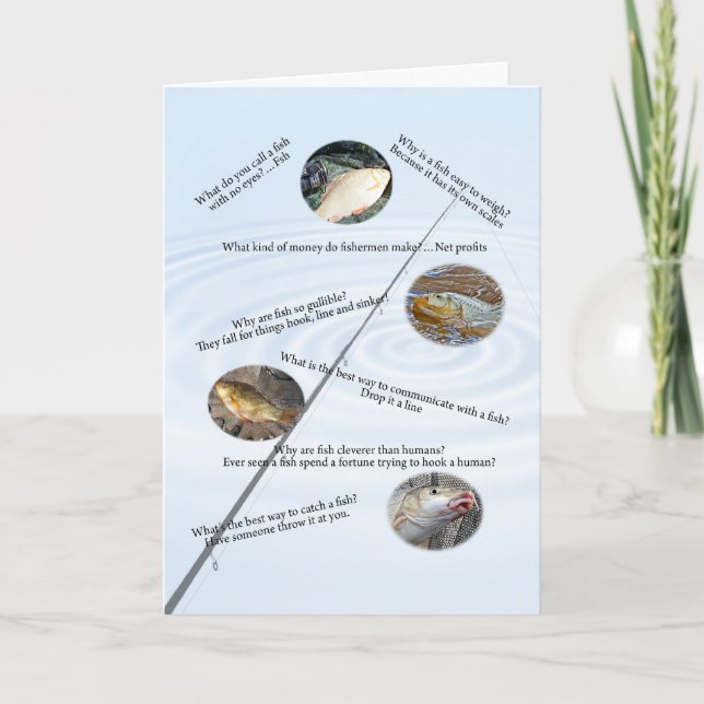 Fiska skämtkortet numrera 1 kort (Framsida)