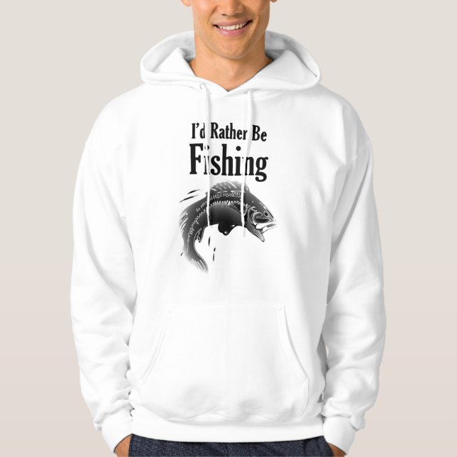fiska snarare än fiska hoodie (Framsida)