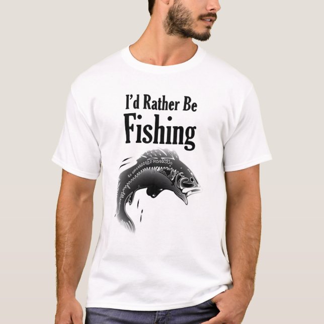 fiska snarare än fiska t shirt (Framsida)