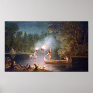 Fiska vid torchlight.en poster