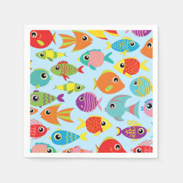 Fiskakarium 1:a födelsedag Party Napkins Pappersservett
