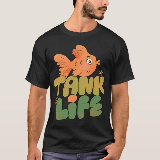 Fiskakvarieliv (Grön) T Shirt (Framsida)