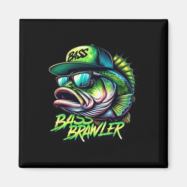 Fiskälskare Fiskare B Fiskegåva Fars Dag Magnet (Framsidan)