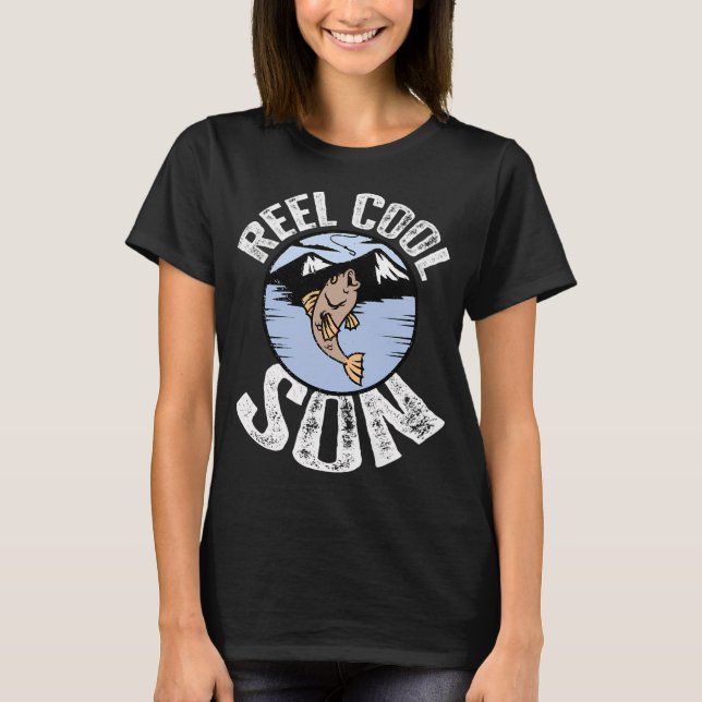 Fiskande astronaut rymdutforskare t shirt (Framsida)