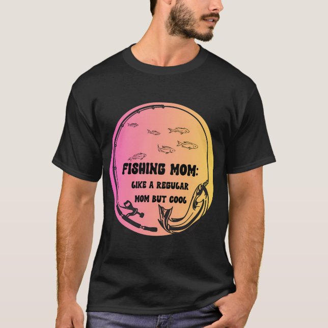 Fiskande astronaut rymdutforskare t shirt (Framsida)