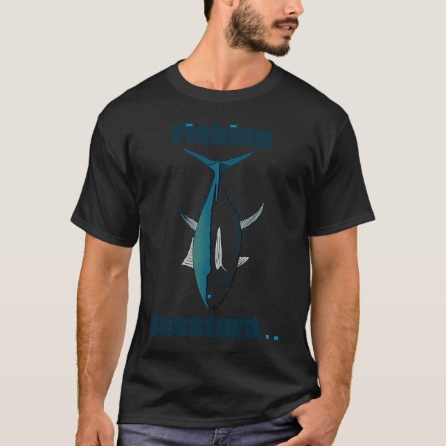 Fiskande Basterd Tonfisk T Shirt (Framsida)