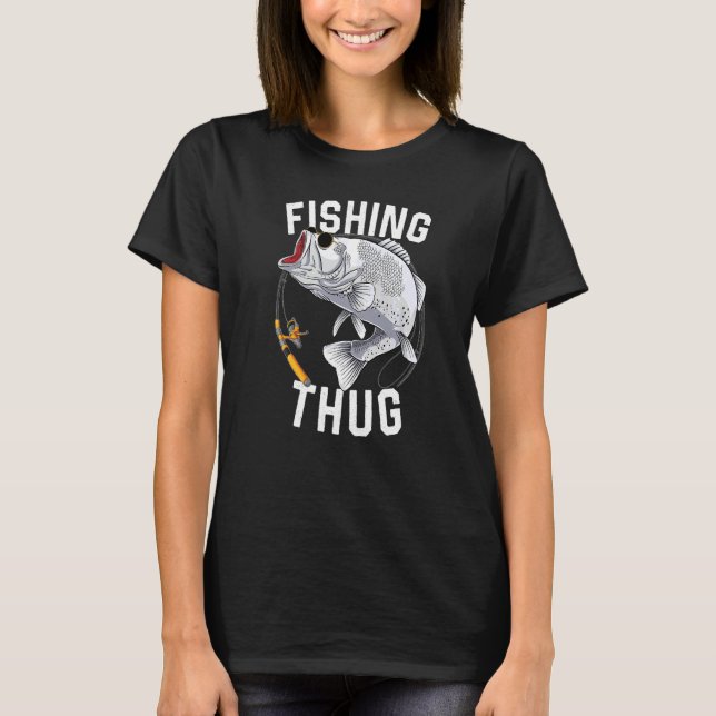 Fiskande bråkstake Abborre  Fiskare Fars dag T Shirt (Framsida)
