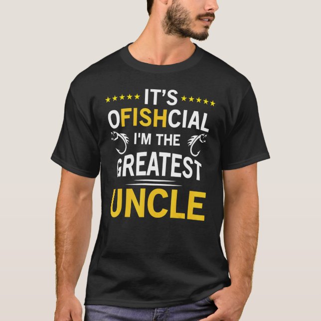 Fiskande farbror Rollig fisk Punspresent För farbr T Shirt (Framsida)